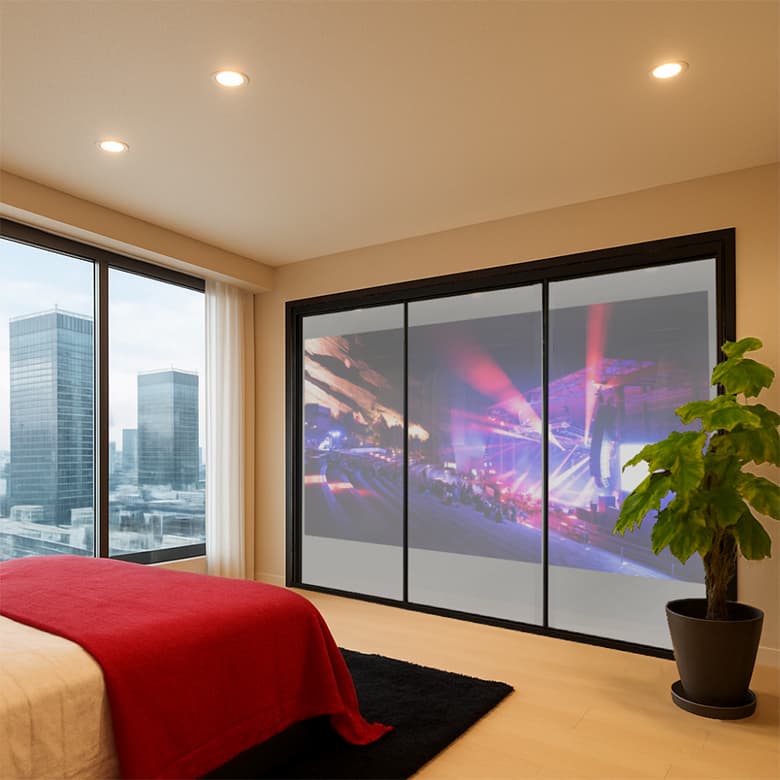 調光移動間仕切「FOGMO」/岡田装飾金物株式会社