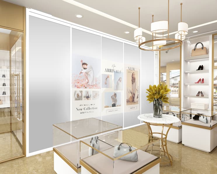 調光移動間仕切「FOGMO」/岡田装飾金物株式会社