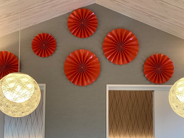 【SORIORI】折り紙/3D天井装飾 軽量で空調制御も可能な立体造形