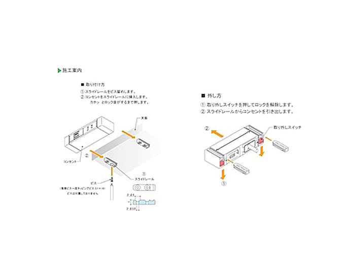 カセット式コンセント