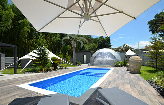 ラグジュアリー マジラインプール ろ過機一体型プール 機械室不要