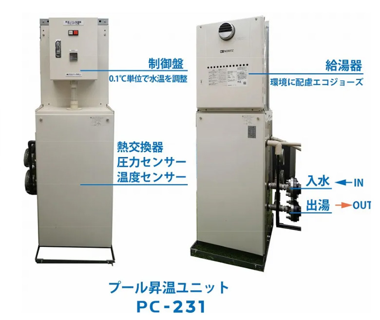 小型温水プール用 昇温ユニット PC-231