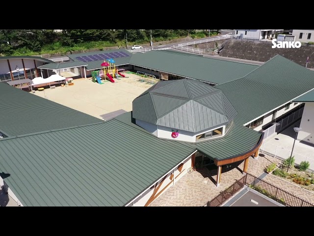 【空から見る屋根のカタチ】福山市立伊勢丘こども園