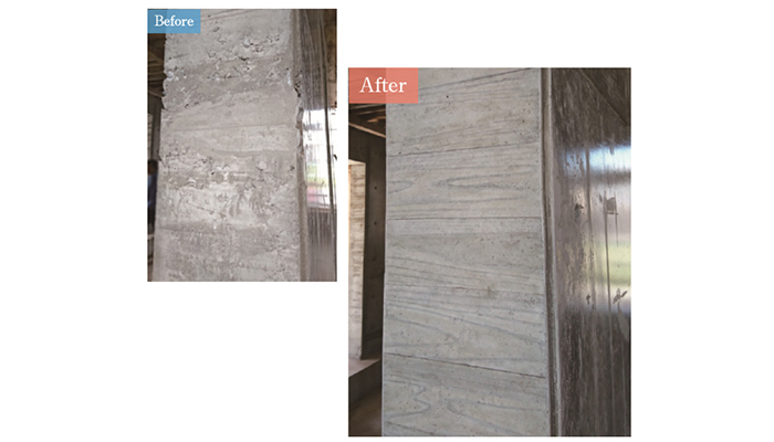 コンクリートアートシリーズ【コンクリート打ち放し 部分復元美装リペア】