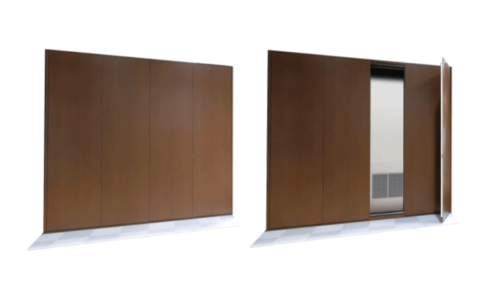 スチールパーティション「壁面パネル点検口」遮音タイプ