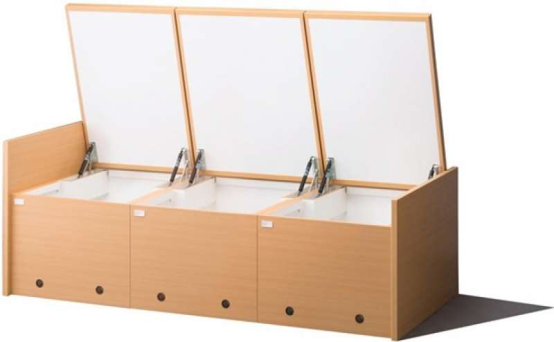 ガスダンパー式仮眠ベッド収納 2連タイプ/3連タイプ