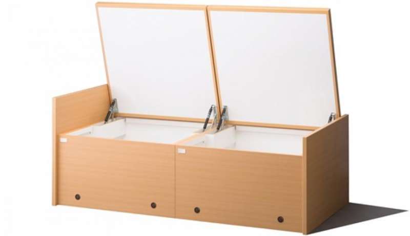 ガスダンパー式仮眠ベッド収納 2連タイプ/3連タイプ