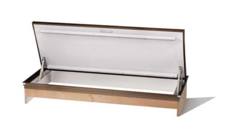 ガスダンパー式大型床下開口ハッチ/トルクダンパー式床下開口ハッチ