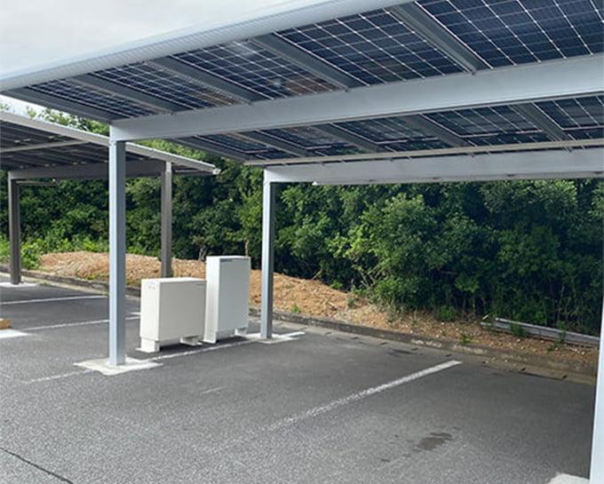 ソーラーカーポート で駐車場での発電と蓄電が可能に ニュース一覧 株式会社正興電機製作所 建築 設備 建材メーカー一覧 建材ナビ 建築材料 建築資材専門の検索サイト