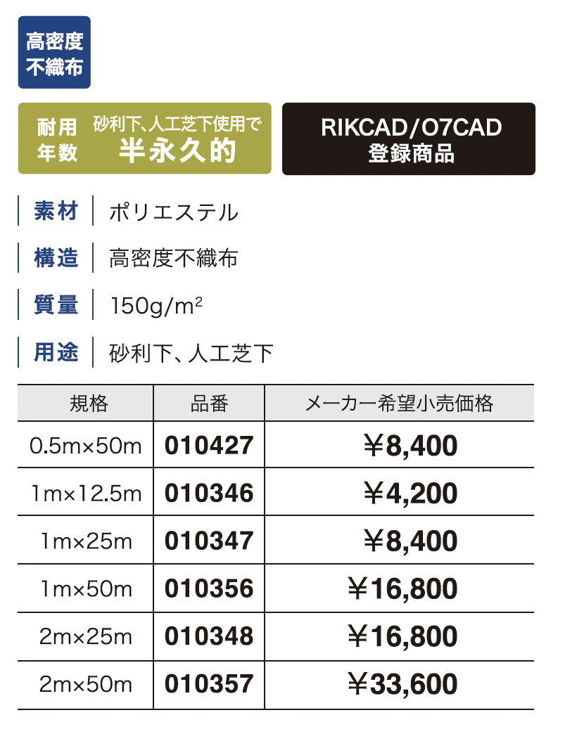 ナックス®︎犬走り防草シート/EXエコノミー・EXスタンダードタイプ