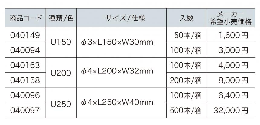 U型各種/U型180SP