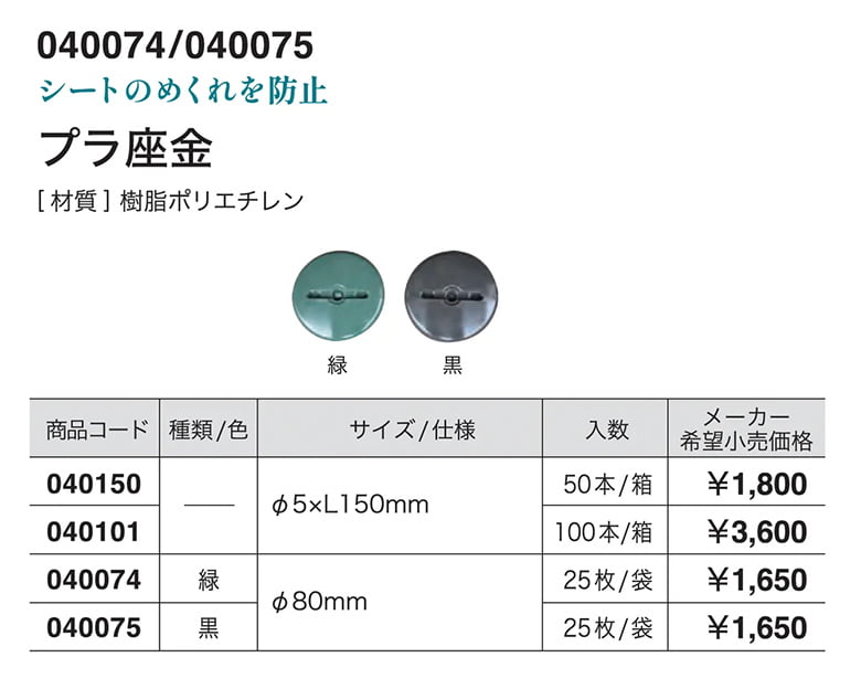プラ座金