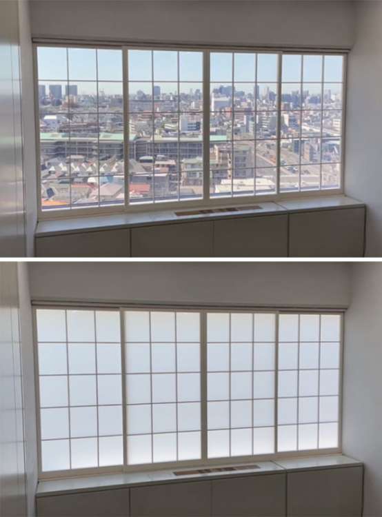 透明になる障子「ZEQOO(ゼクウ)」/大豊Techno Japan Lab