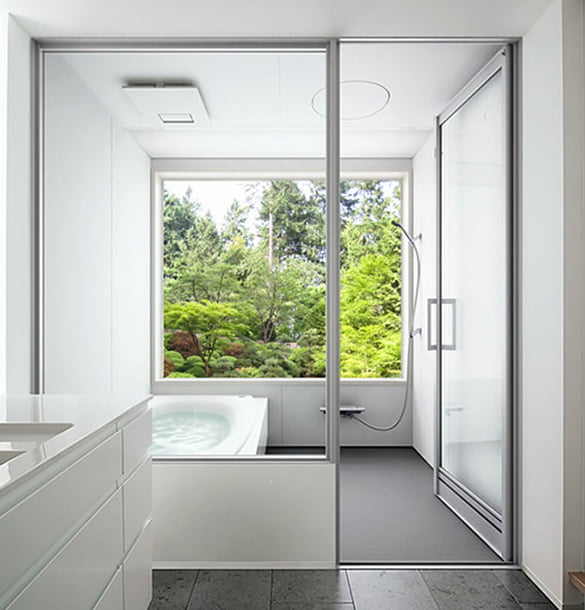 浴室用後貼り調光フィルム/大豊Techno Japan Lab