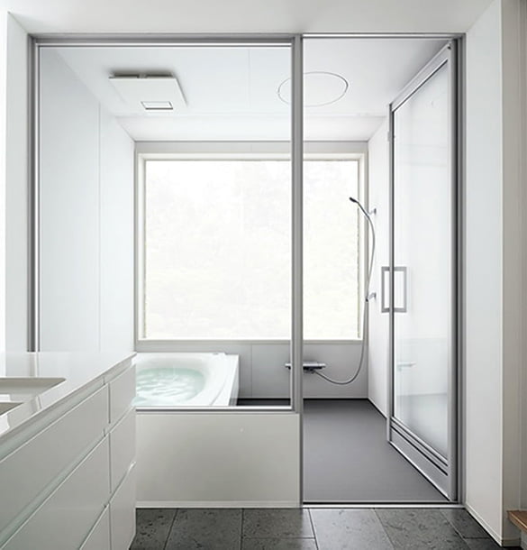 浴室用後貼り調光フィルム/大豊Techno Japan Lab