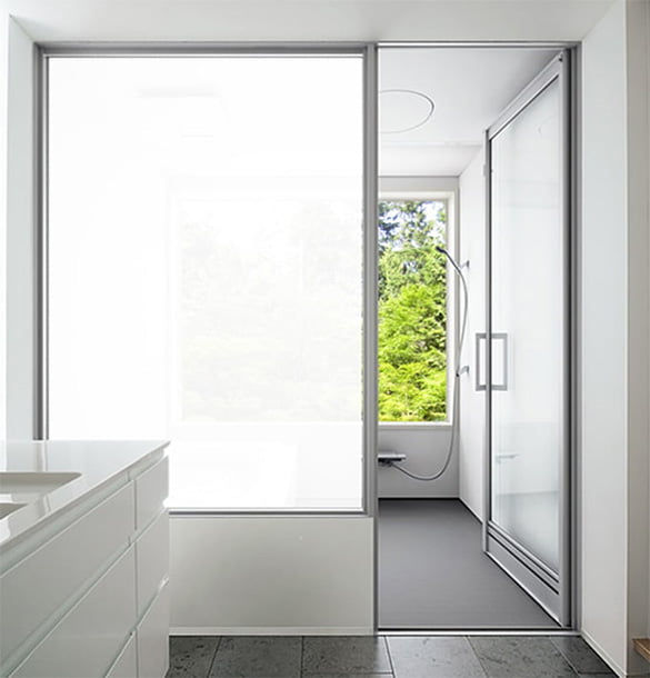 浴室用後貼り調光フィルム