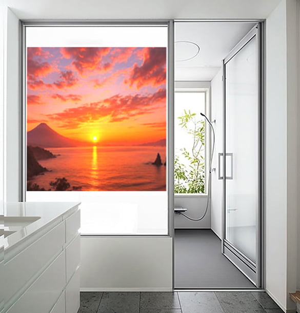 浴室用後貼り調光フィルム