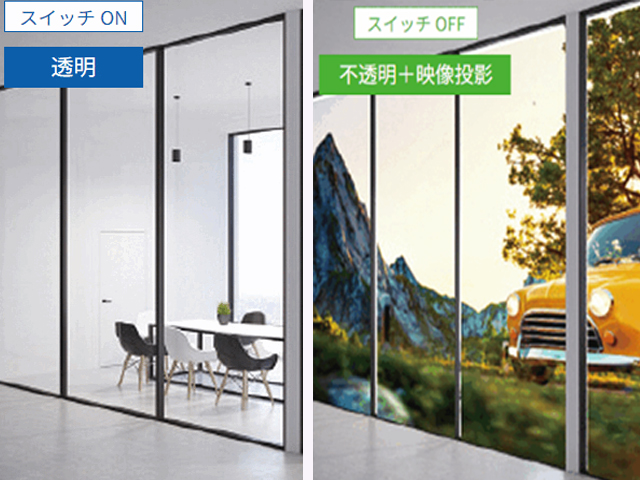 瞬間調光フィルム「プロジェクションフィルム」+熱断熱コーティング/ソイテックスジャパン株式会社