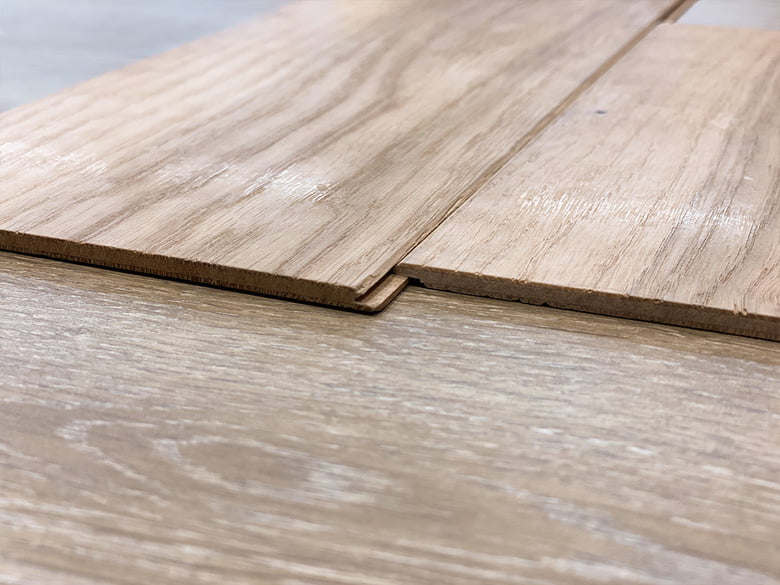 増し貼り用フローリング ホワイトオーク無垢挽板