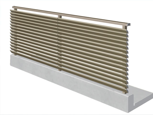 【アルミ手すり】菱形ブラインドレール