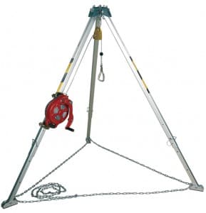 マンホール作業での墜落防止&amp;救助 三脚システム