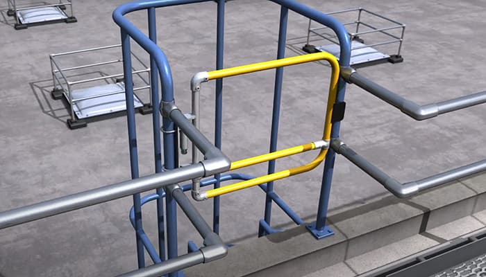 墜落防止用 自動閉鎖安全ゲート KeeGate