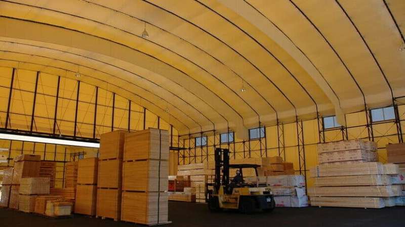 大型固定式テント倉庫/太陽工業株式会社