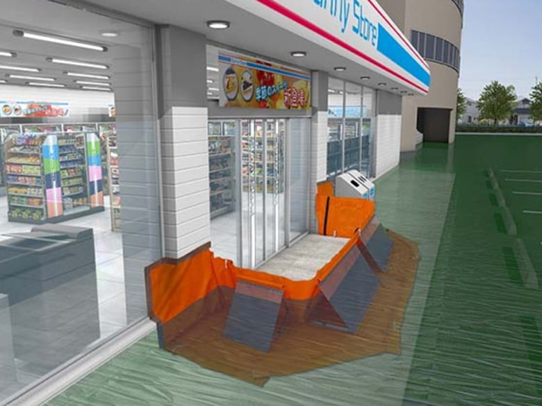 組み立て式簡易止水壁「デルタパネル」/太陽工業株式会社