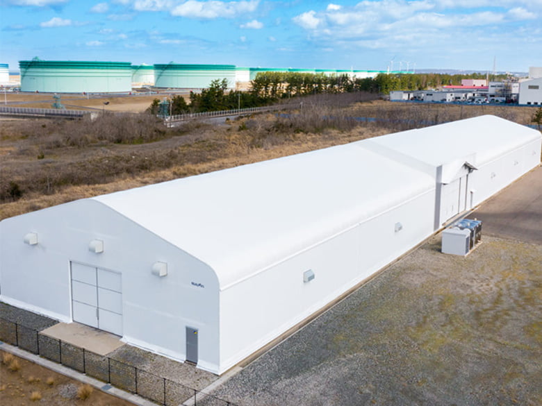 大型固定式テント倉庫