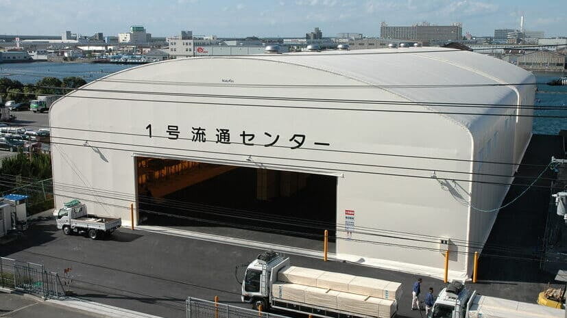 大型固定式テント倉庫