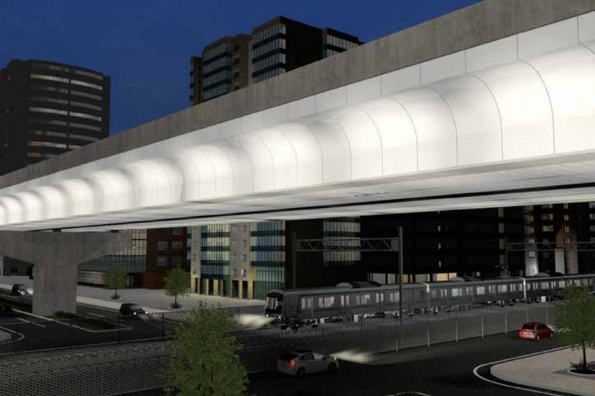 橋梁用透光パネル式常設足場「サン・ステラス®」