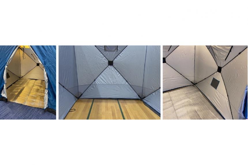 災害時の避難所用クイック間仕切り「クイックパーテーション」