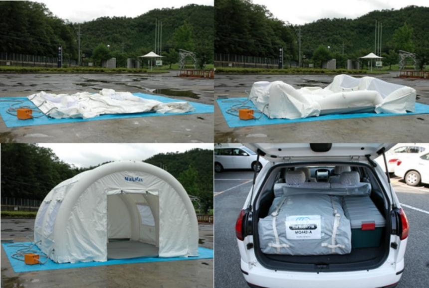 ハイブリッドエアーテント「マク・クイックシェルター®」
