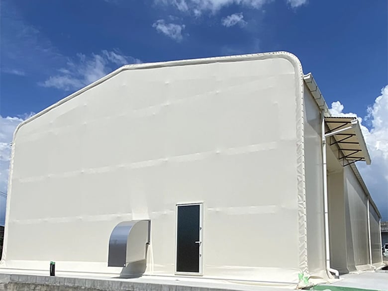 テント倉庫+パレットラック設置事例