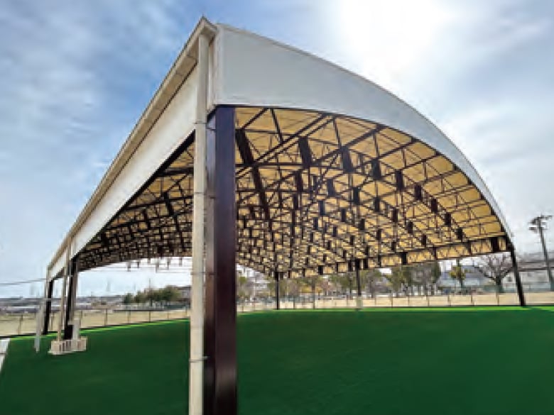 スケートボードパーク上屋テント他