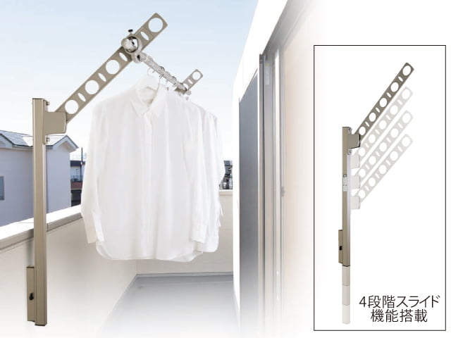 腰壁用可動式ポール物干金物「SFK-P」