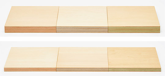 画像上:ペーパーウッド シリーズ4、画像下:ペーパーウッド シリーズ5