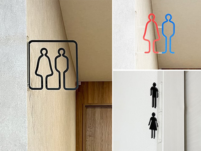 突き出しサイン/屋内