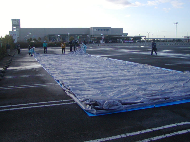 超軽量大型仮設テント【エアロシェルター®】