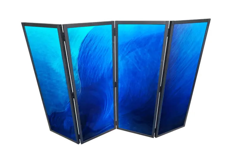 【艶麗】ステンレス 四曲屛風