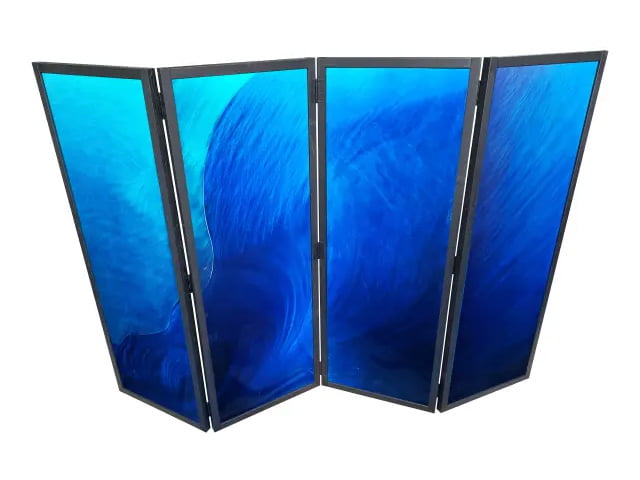 【艶麗】ステンレス 四曲屛風