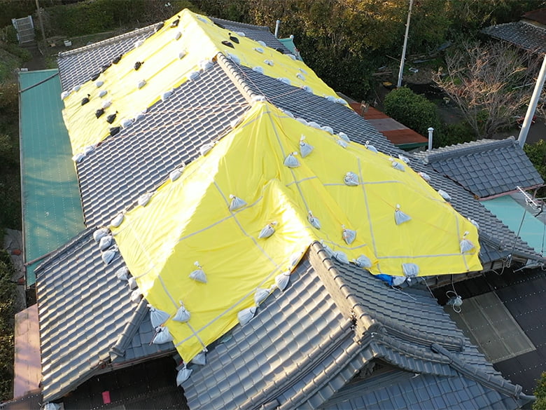 防災イエローシート【災害箇所保護用】