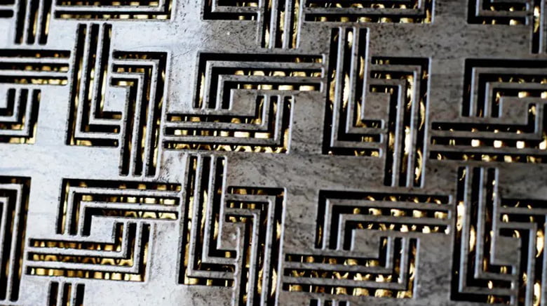 意匠金属研磨 有孔パネル