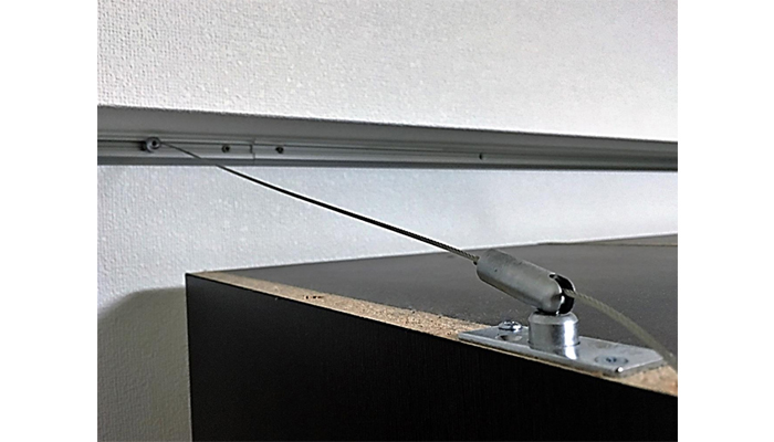 ワイヤー式家具転倒防止システム インテリア・アンカー(PAT.P)