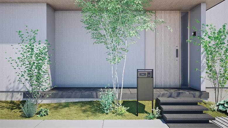 スマートキー搭載宅配ボックス【ヴィコ DB 門柱スタンド TZ】