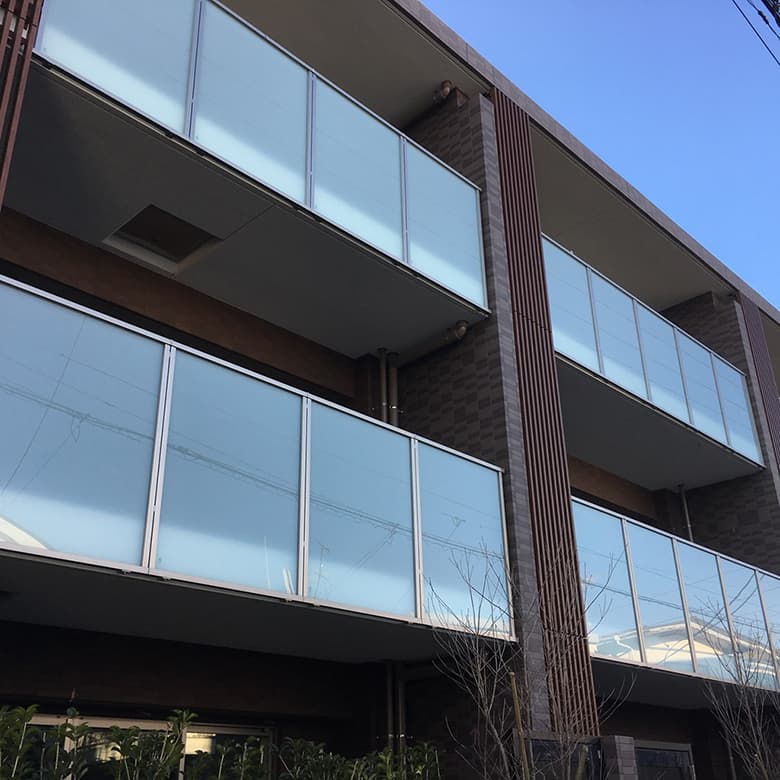 スリム枠 ガラス手すり