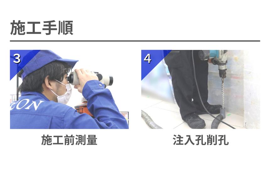 【店舗編】コンクリート床スラブ沈下修正工法