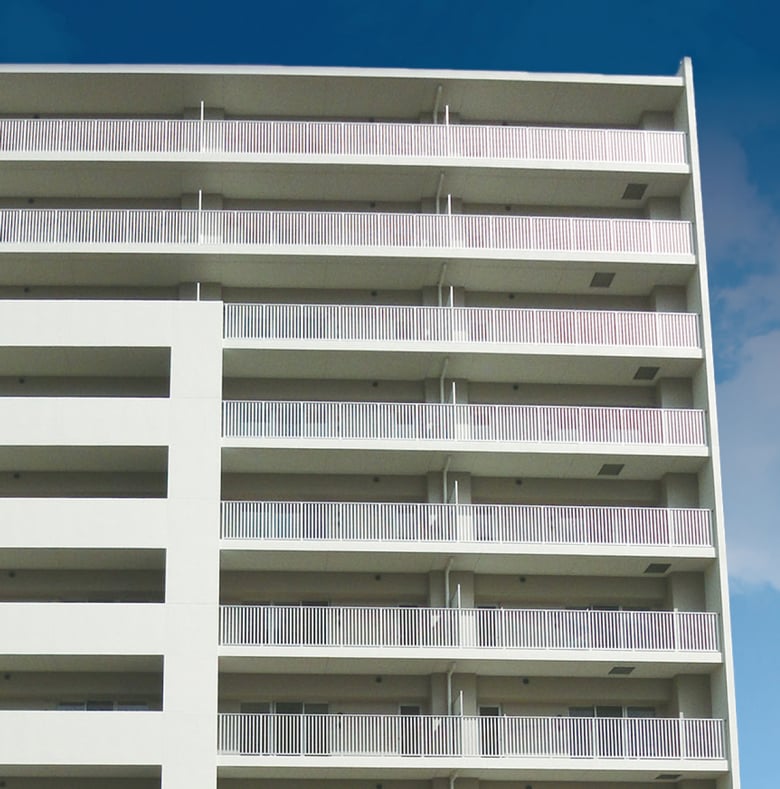 風騒音防止手すり/風騒音抑制手すり