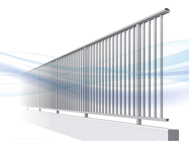 風騒音抑制手すり