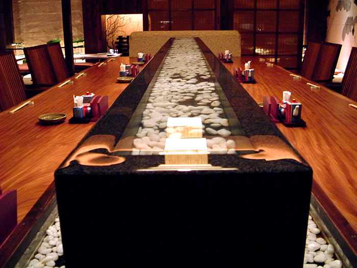 空間水演出【オーバーフォール・人工滝】